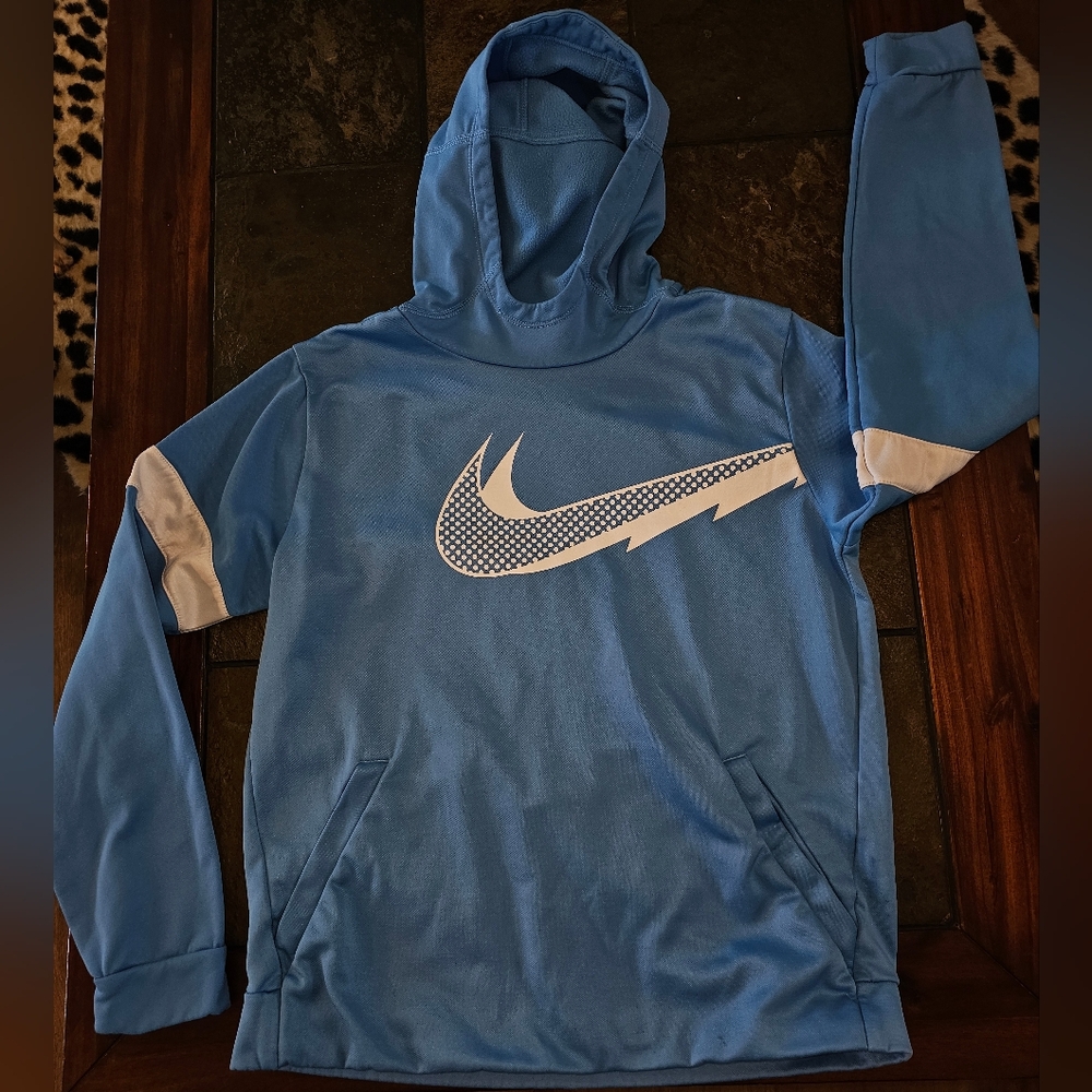 Youth XL, Nike baby blue hooded sweatshirt